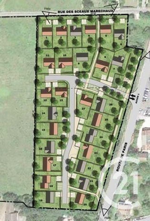 terrain à vendre - 400.0 m2 - DOURDAN - 91 - ILE-DE-FRANCE - Century 21 Ld Immobilier