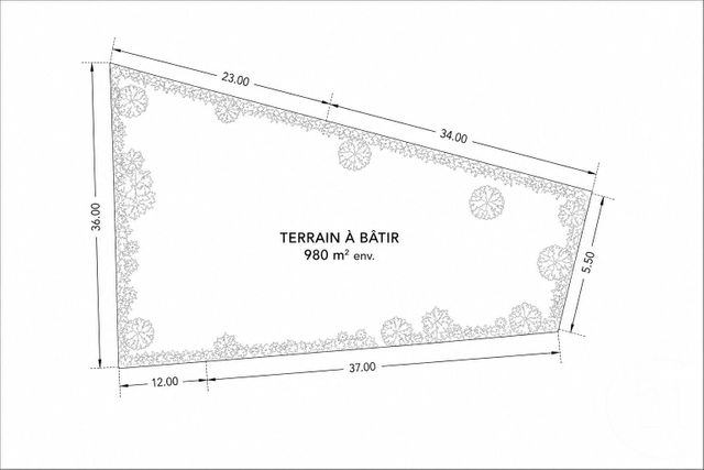 terrain à vendre - 980.0 m2 - DOURDAN - 91 - ILE-DE-FRANCE - Century 21 Ld Immobilier